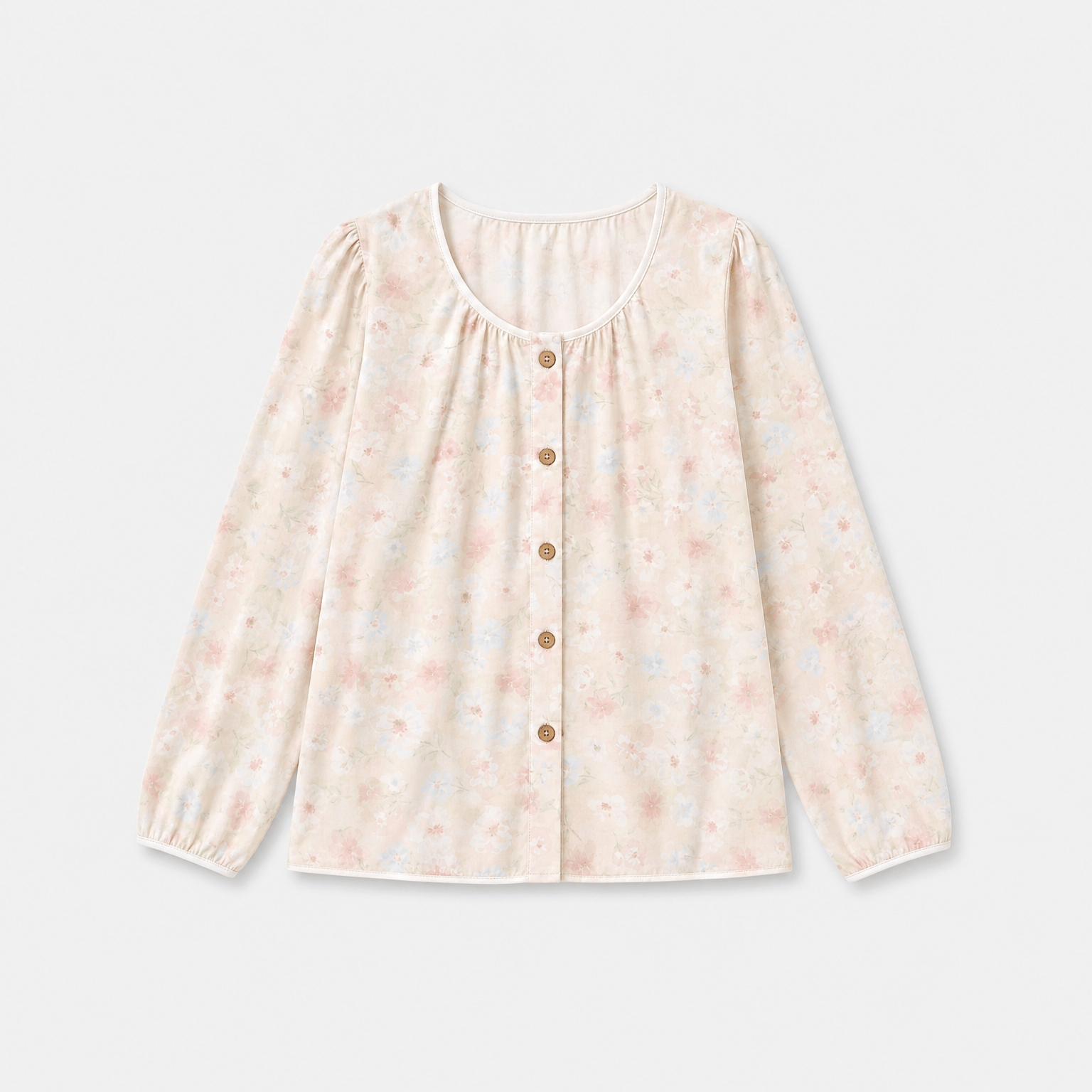 Haut Pyjama Manches Longues Coton