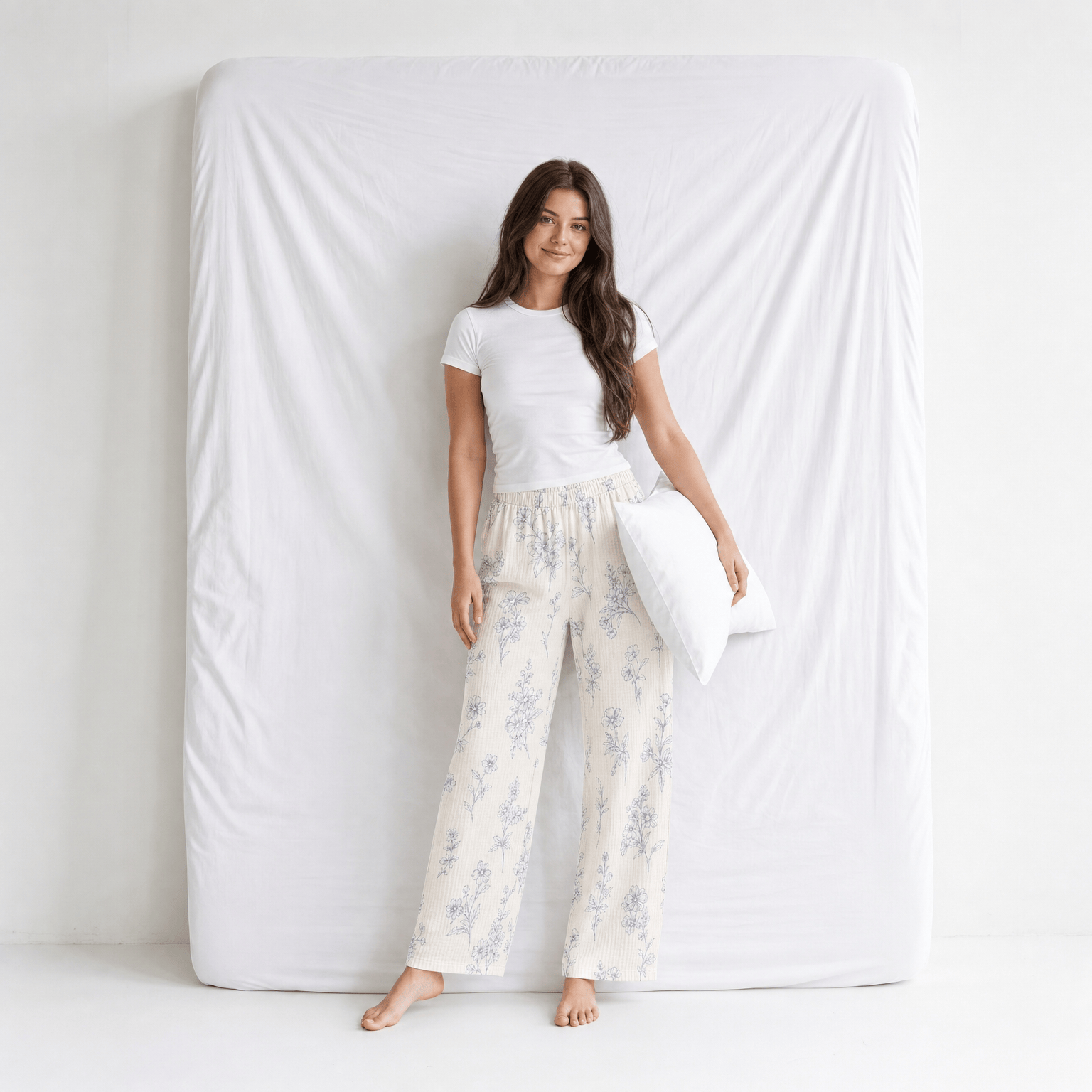 Pantalon Gaze De Coton Femme