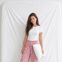 Pantalon Pyjama Flanelle Femme Rose