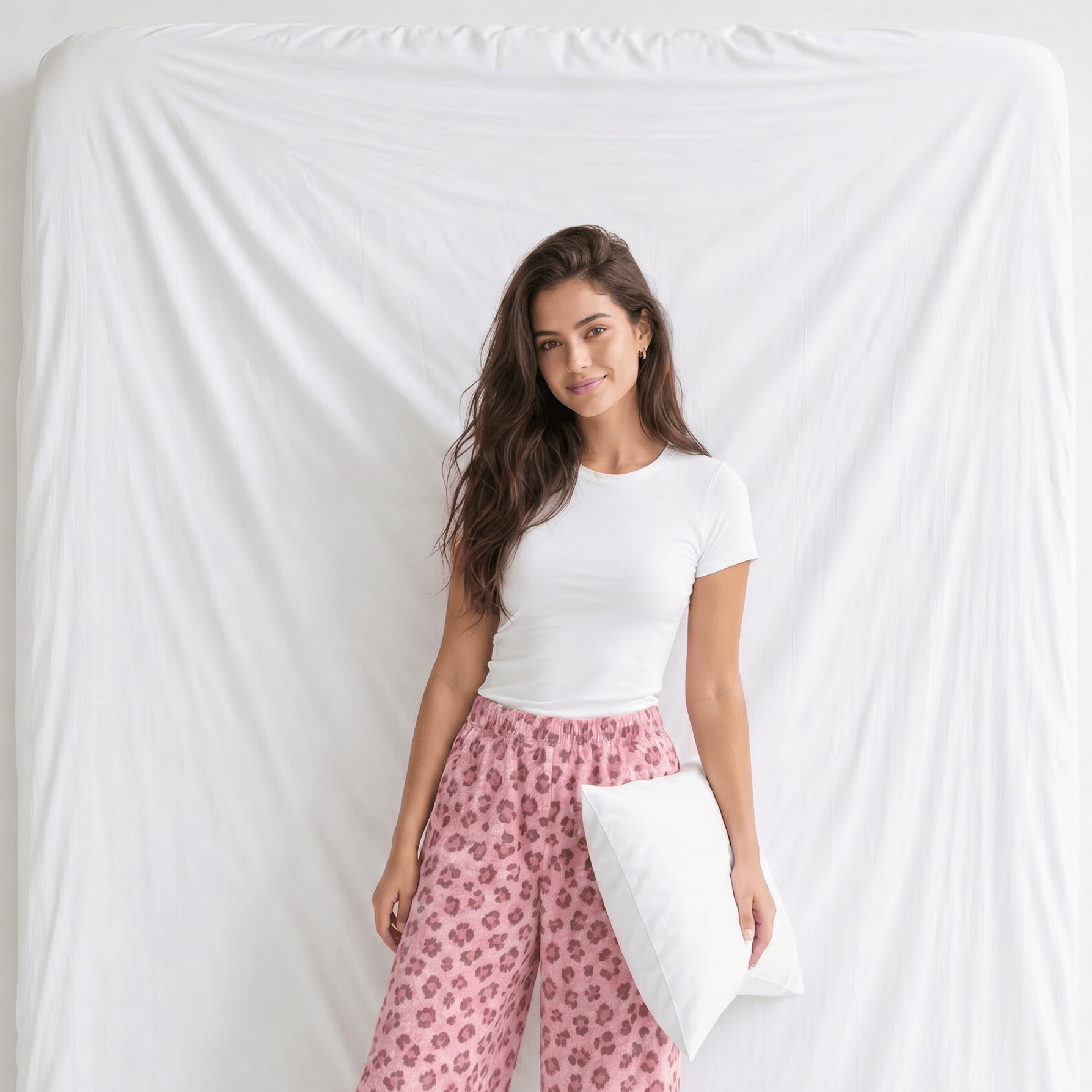 Pantalon Pyjama Flanelle Femme Rose