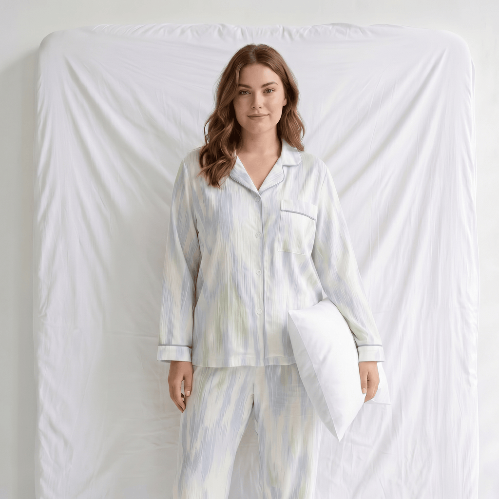 Pyjama Bleu Ciel Coton Femme