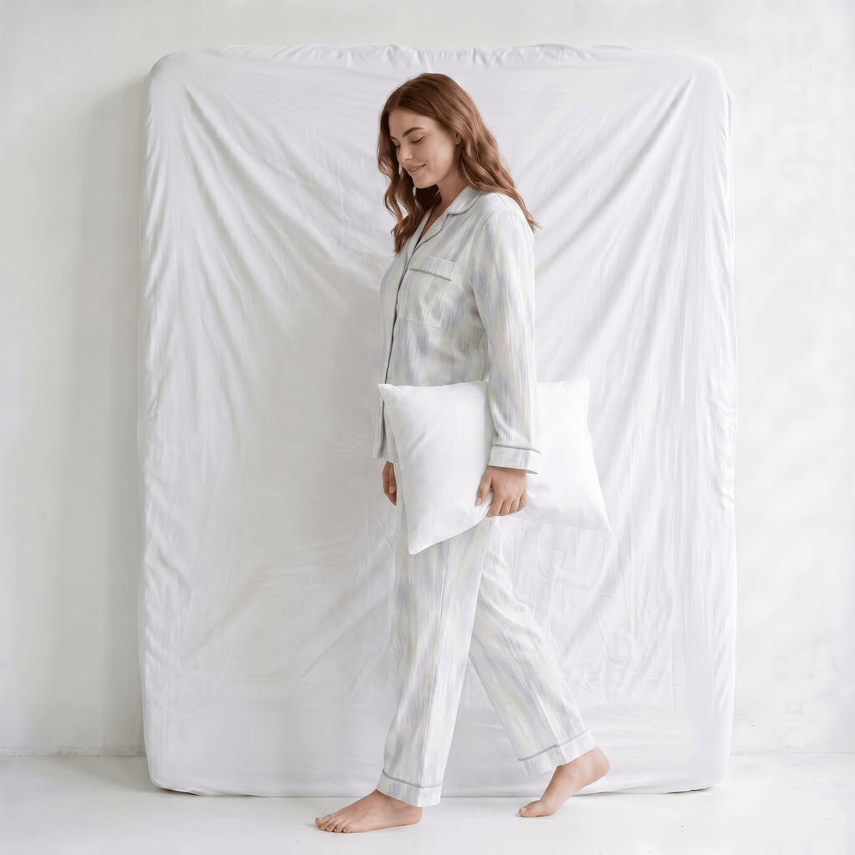 Pyjama Bleu Ciel Coton Femme