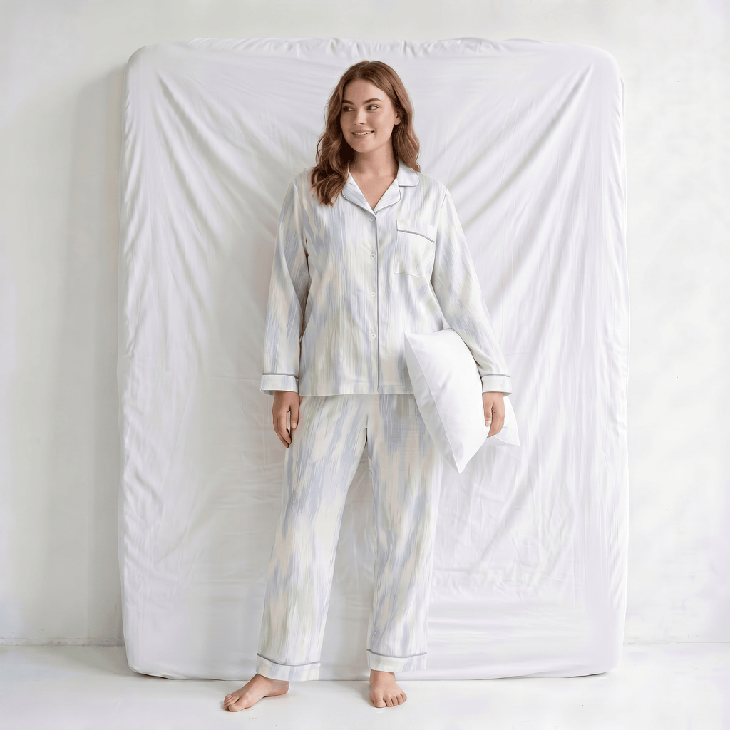 Pyjama Bleu Ciel Coton Femme