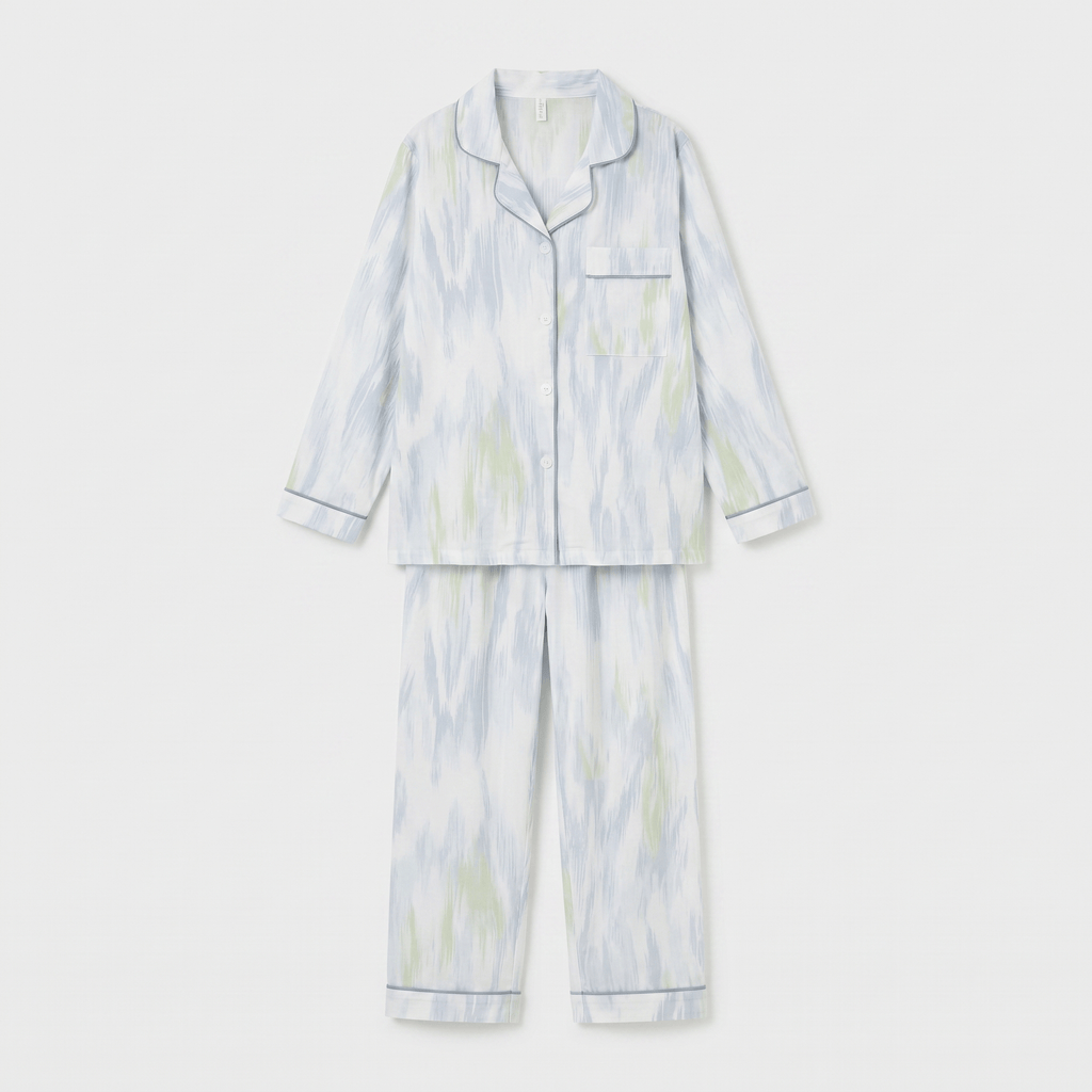 Pyjama Bleu Ciel Coton Femme