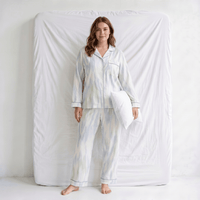Pyjama Bleu Ciel Coton Femme