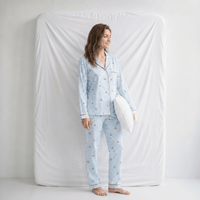 Pyjama Bleu Femme Cerise