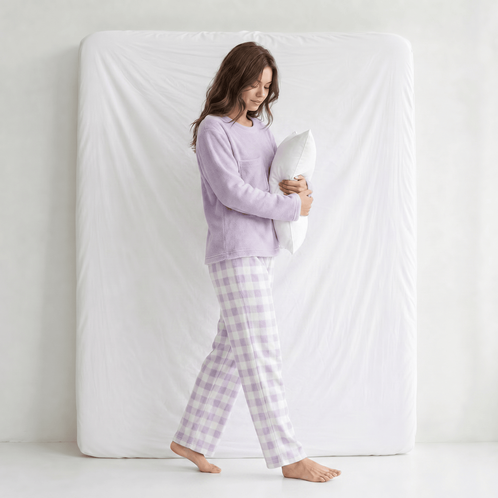 Pyjama Chaud Polaire Femme Violet