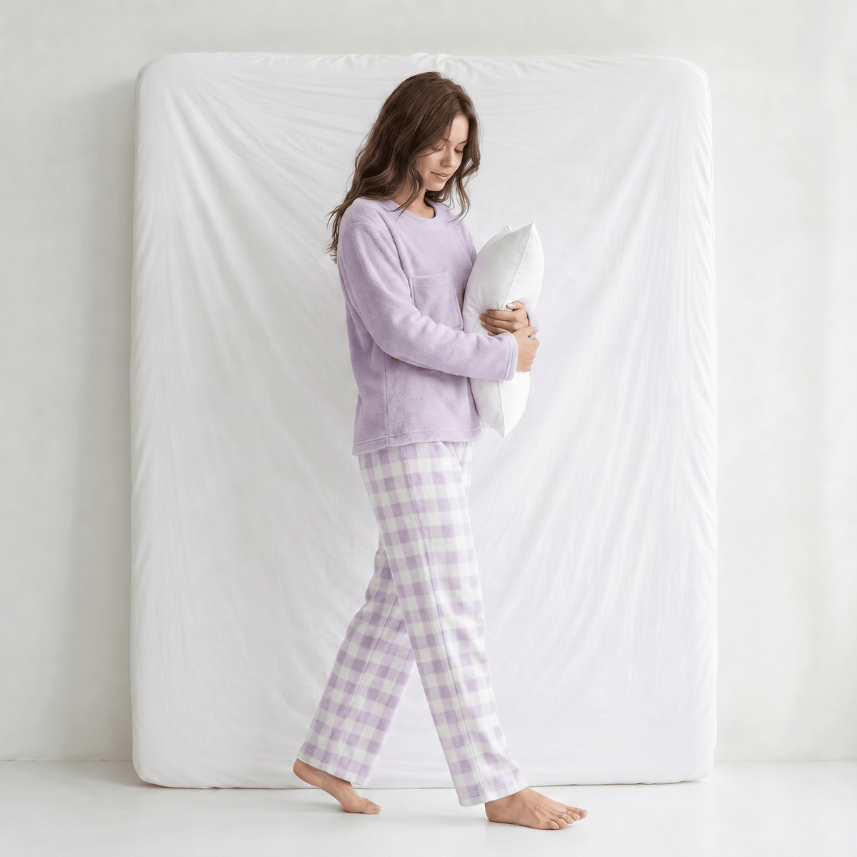 Pyjama Chaud Polaire Femme Violet