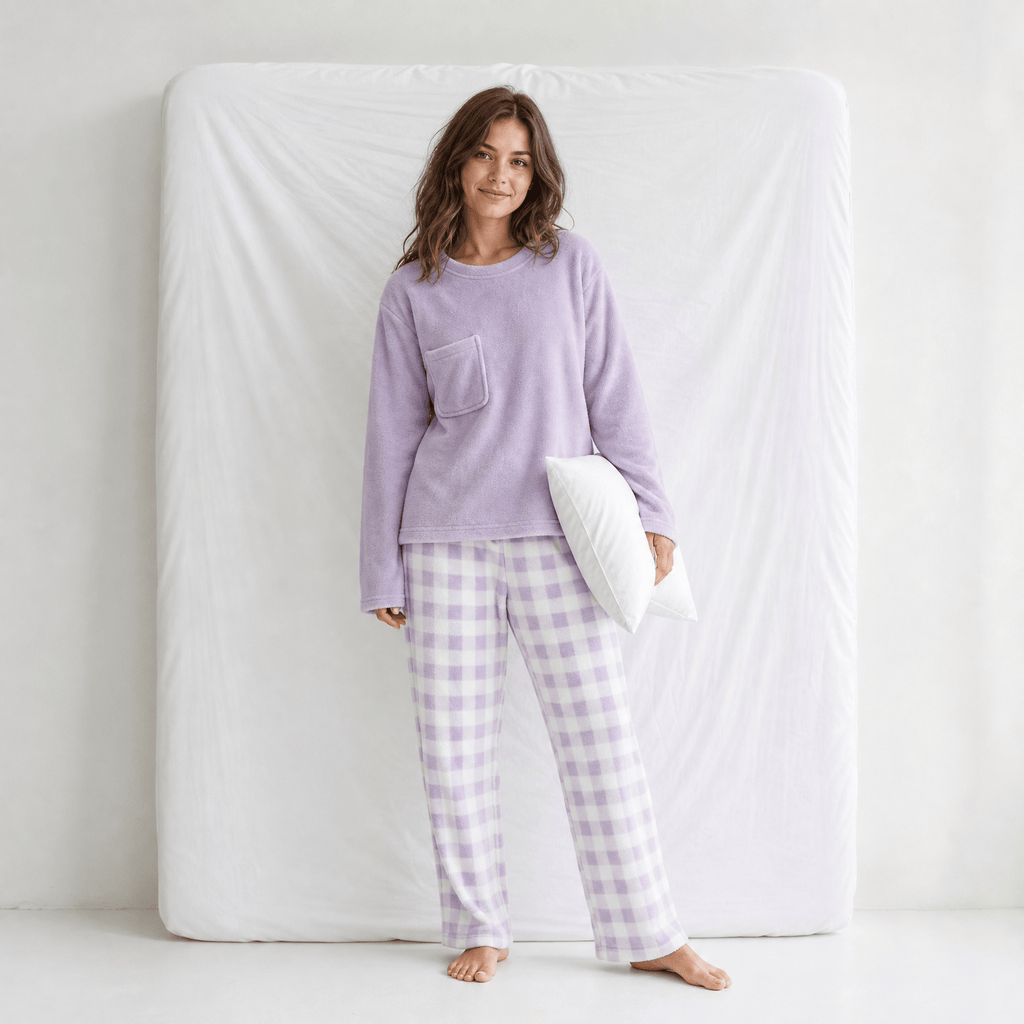 Pyjama Chaud Polaire Femme Violet