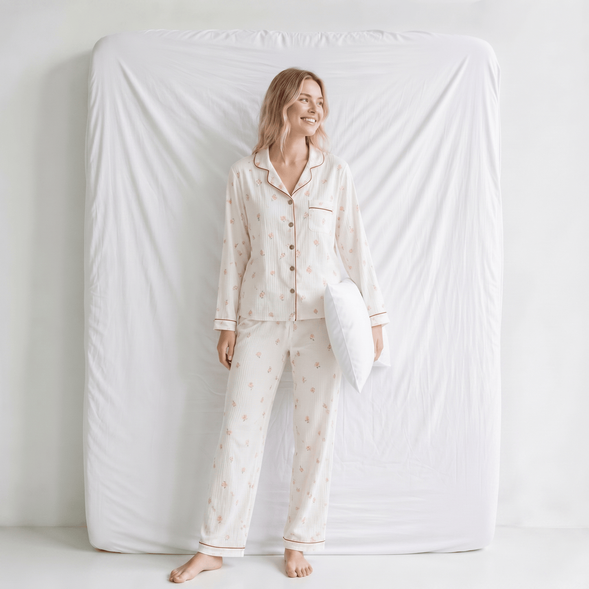 Pyjama Col Chemise Femme