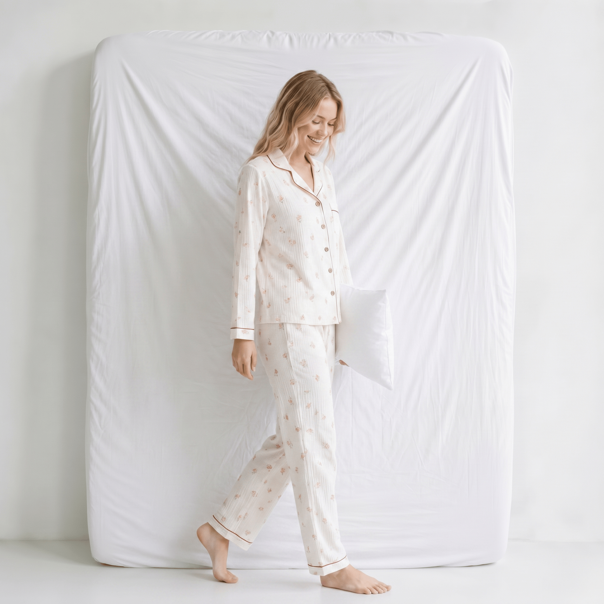 Pyjama Col Chemise Femme