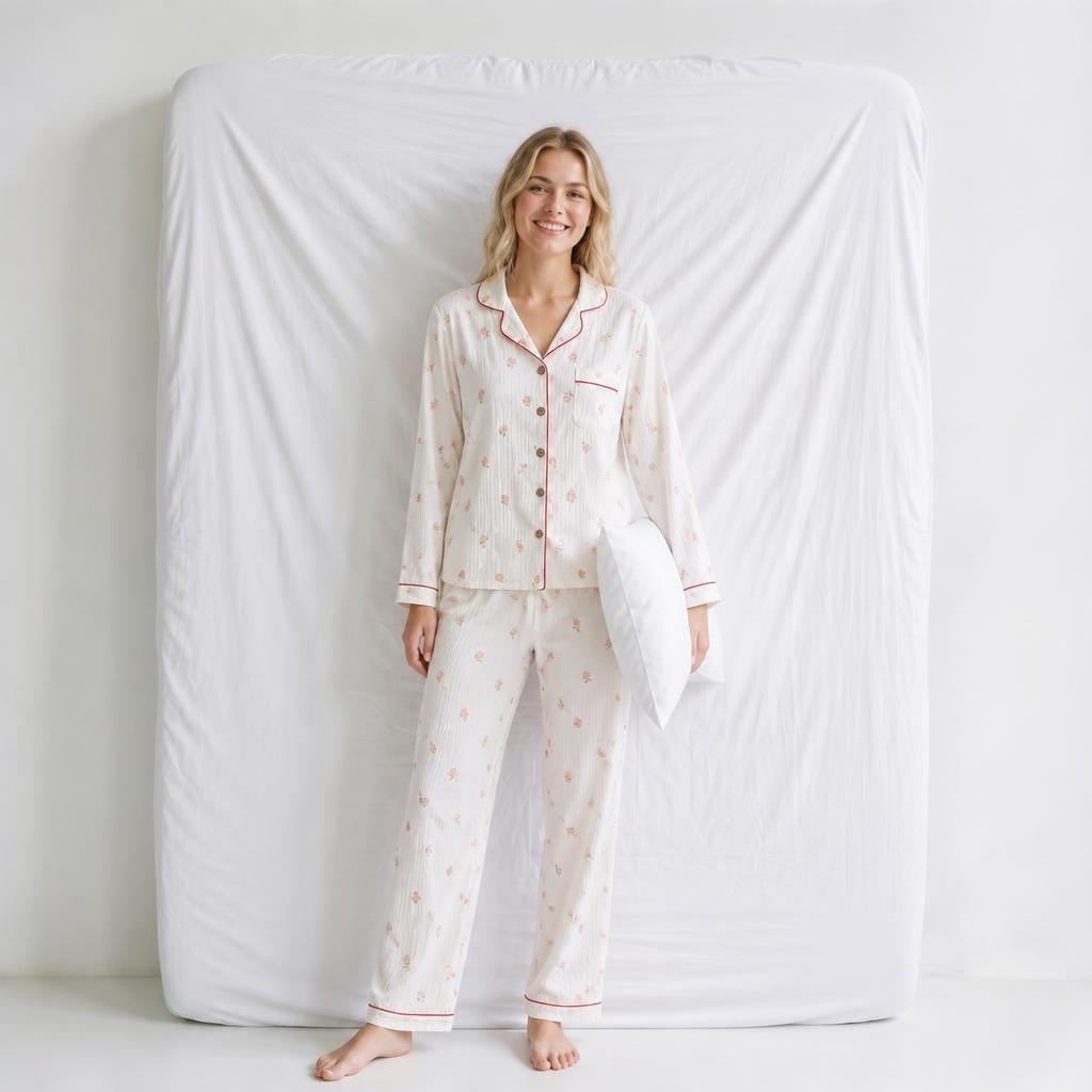 Pyjama Col Chemise Femme