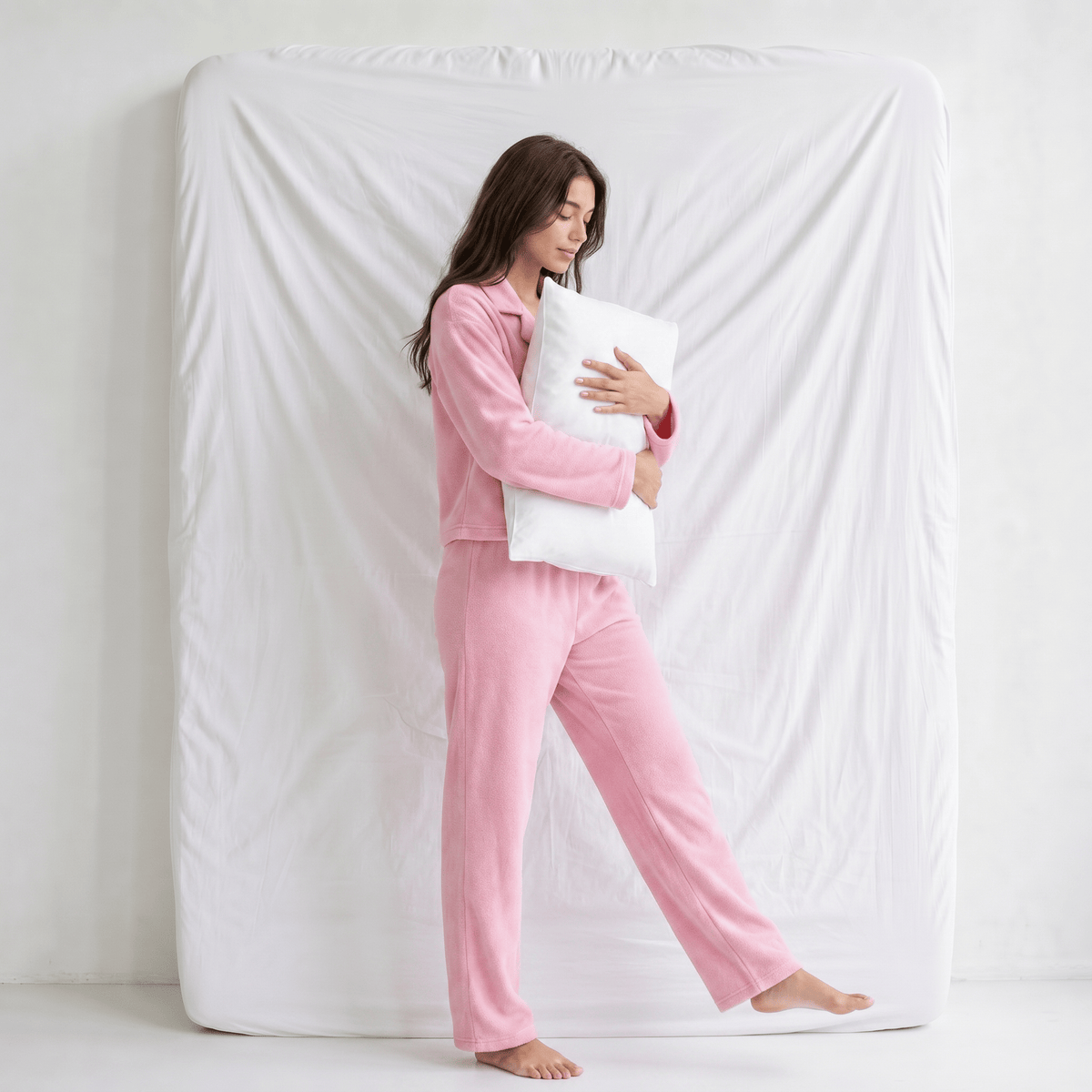 Pyjama en Velours Femme Rose