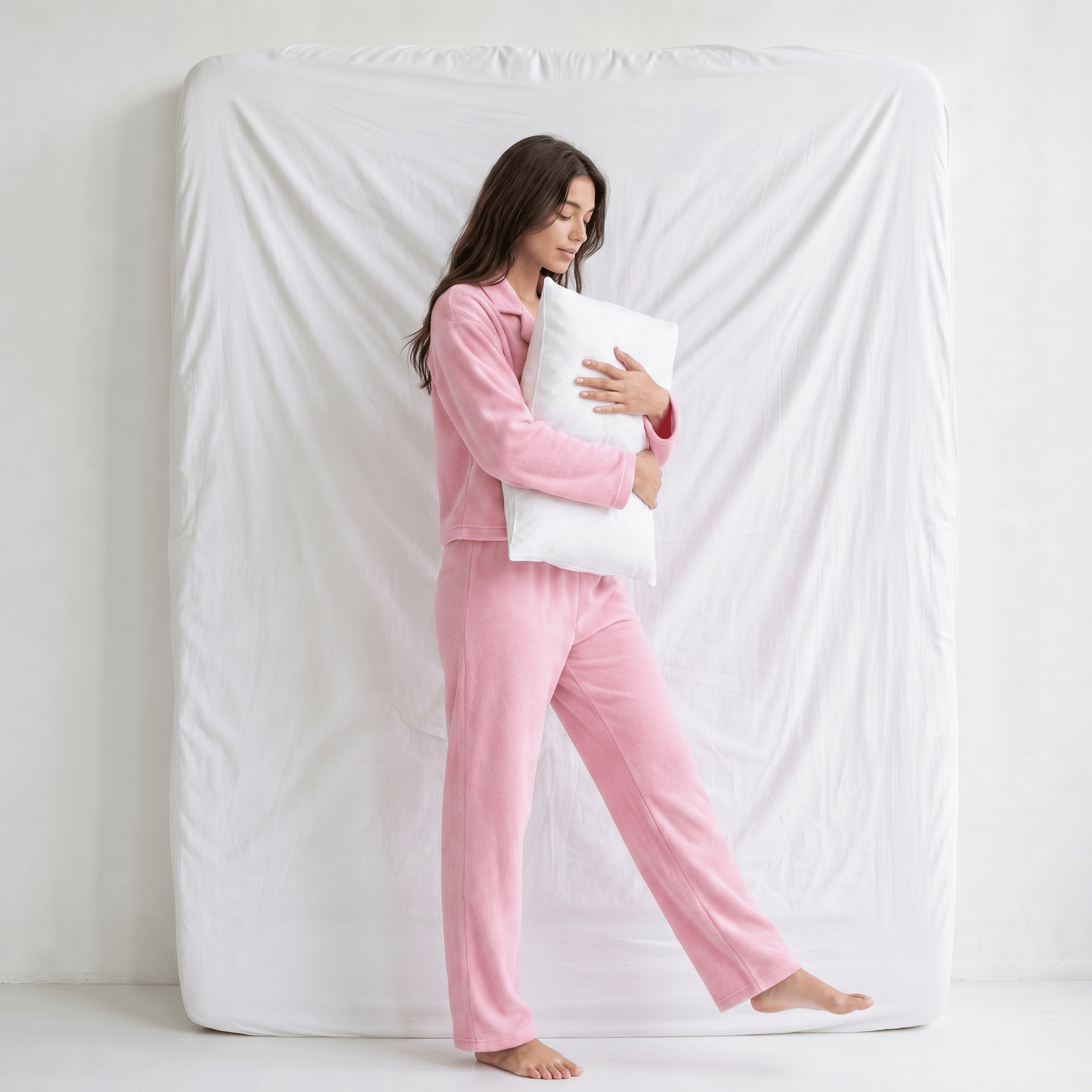 Pyjama en Velours Femme Rose