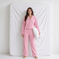 Pyjama en Velours Femme Rose
