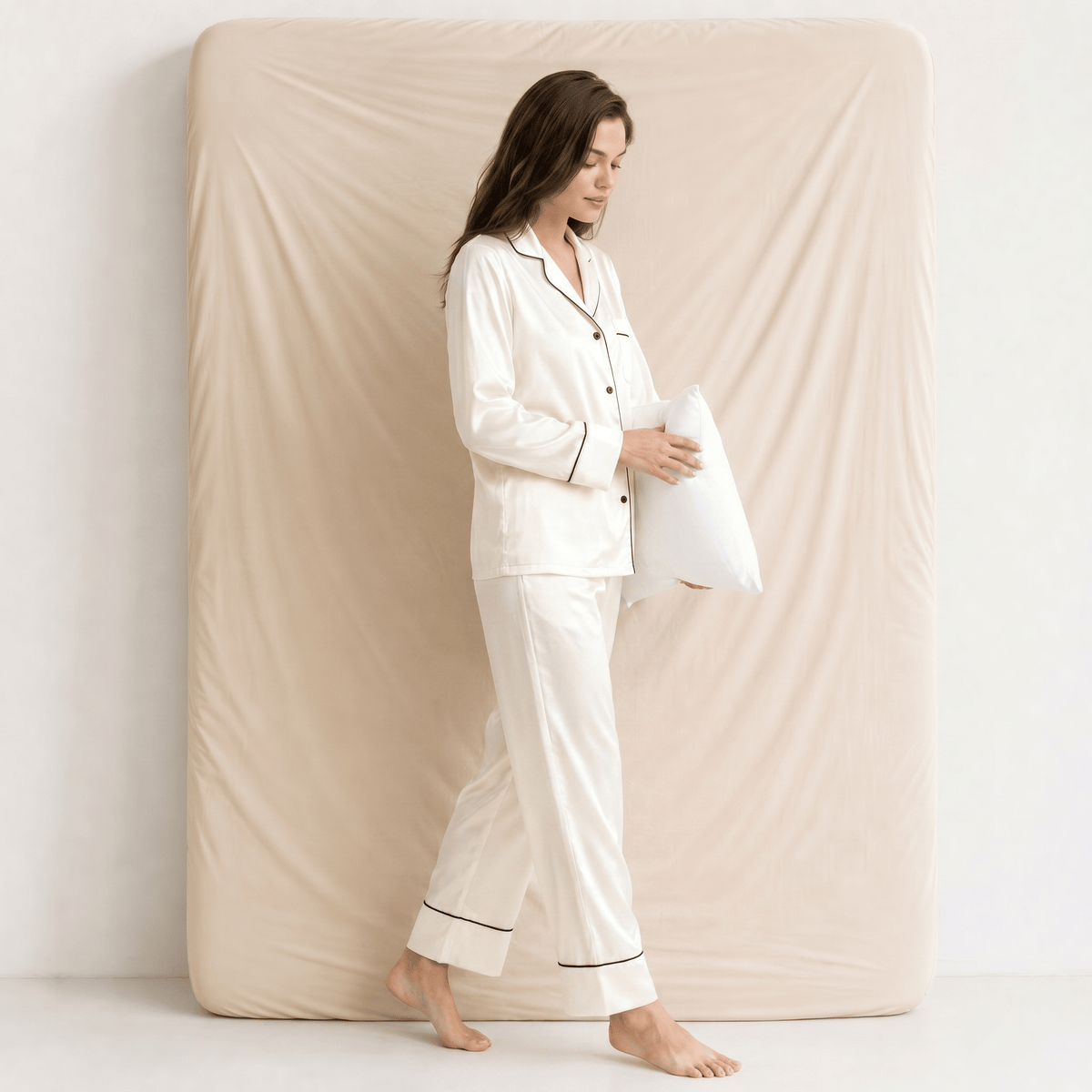 Pyjama Femme avec Col Chemise