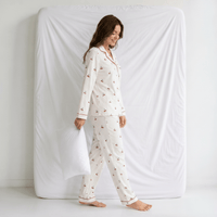 Pyjama Femme Blanc Cerise
