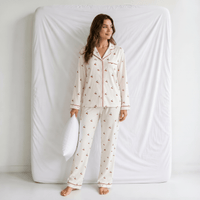 Pyjama Femme Blanc Cerise