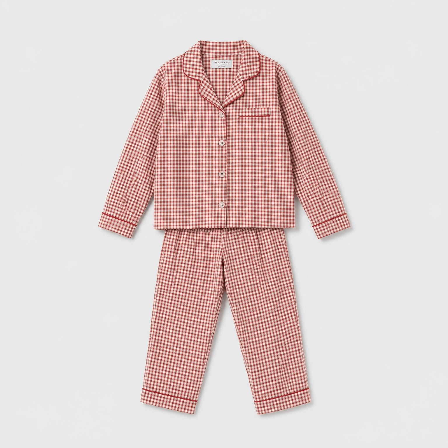 Pyjama Femme Carreaux Rouge