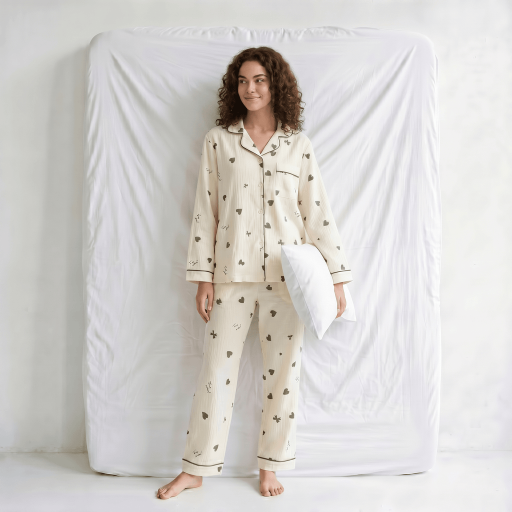 Pyjama Femme Col Chemise