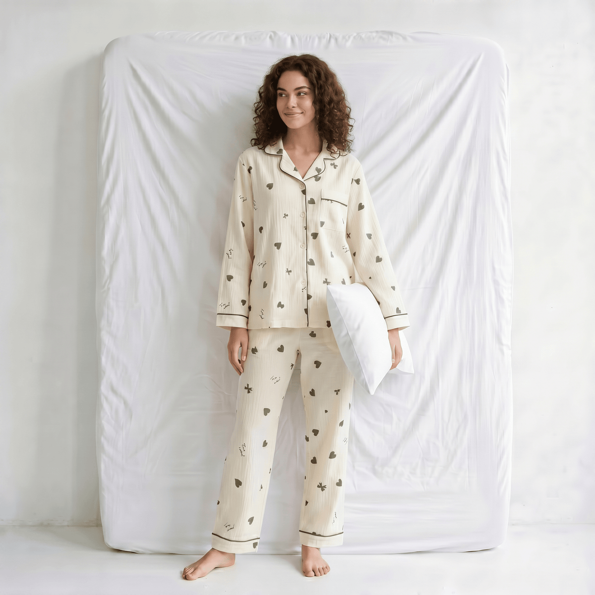 Pyjama Femme Col Chemise
