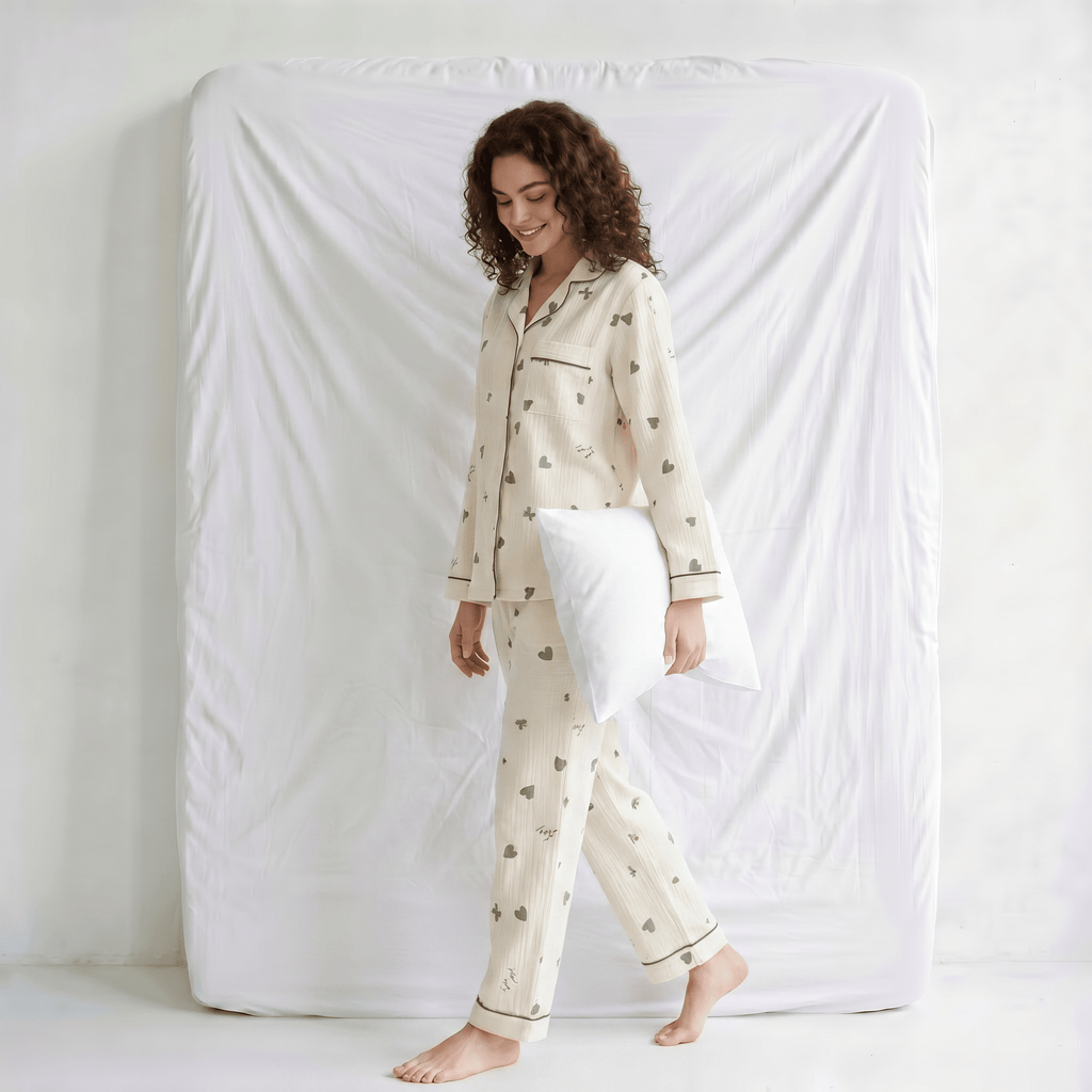 Pyjama Femme Col Chemise
