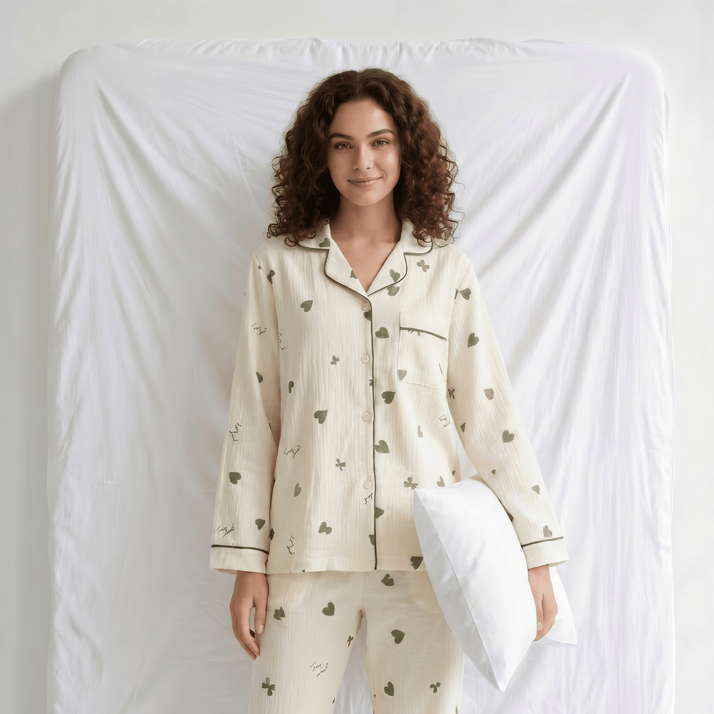 Pyjama Femme Col Chemise