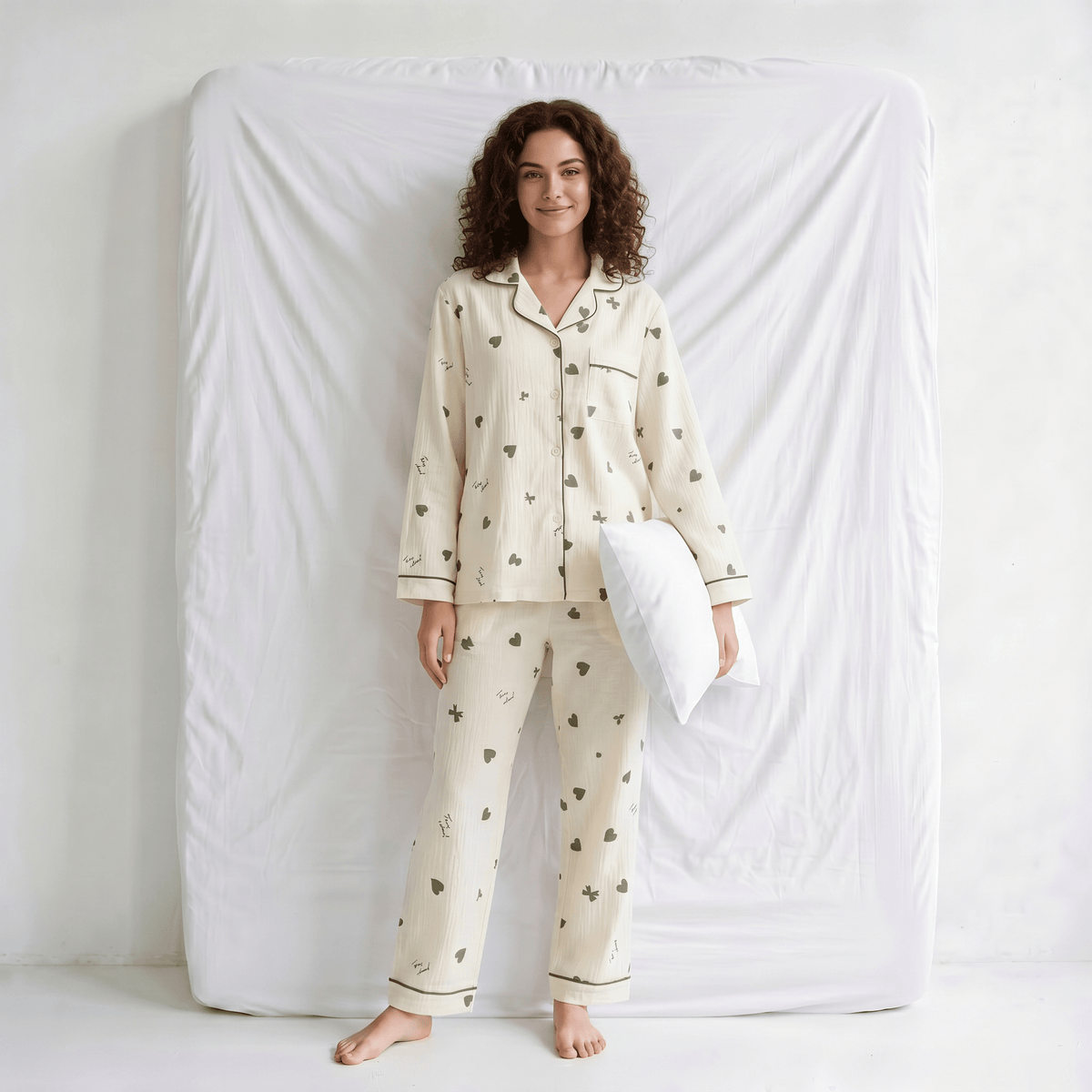 Pyjama Femme Col Chemise