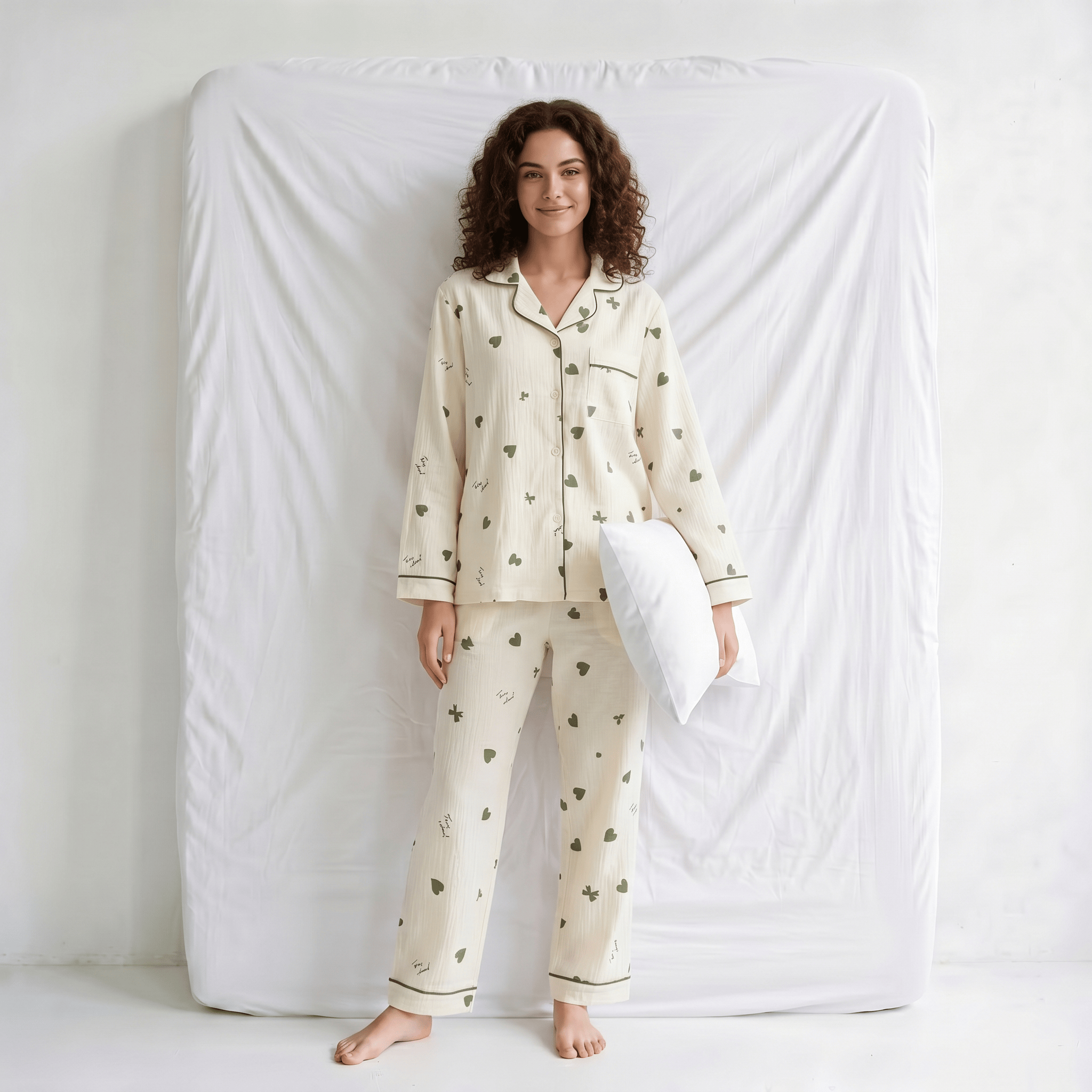 Pyjama Femme Col Chemise