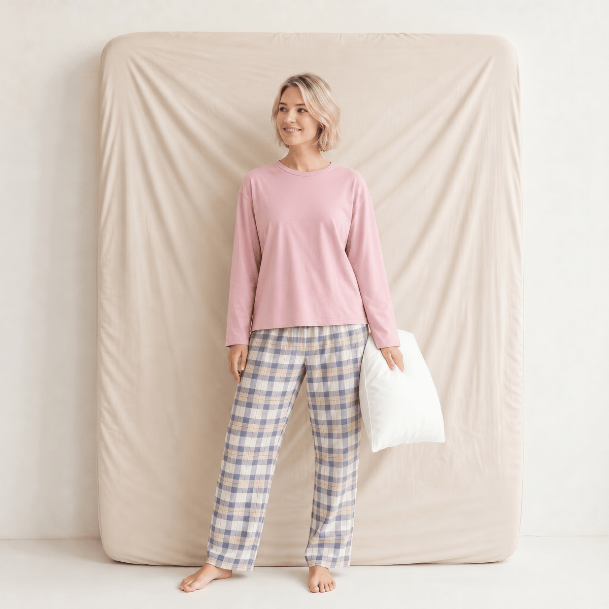 Pyjama Femme Coton Rose