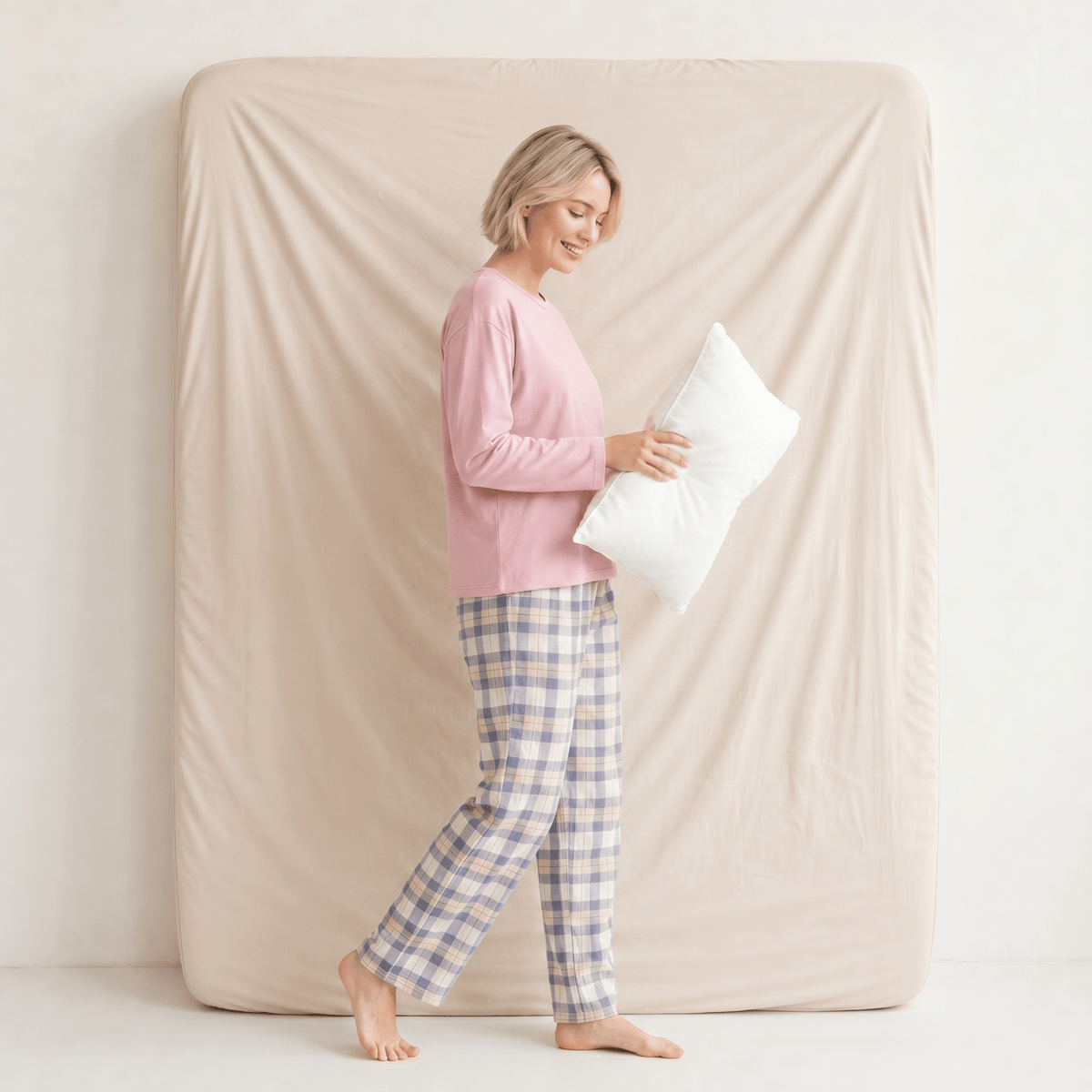 Pyjama Femme Coton Rose