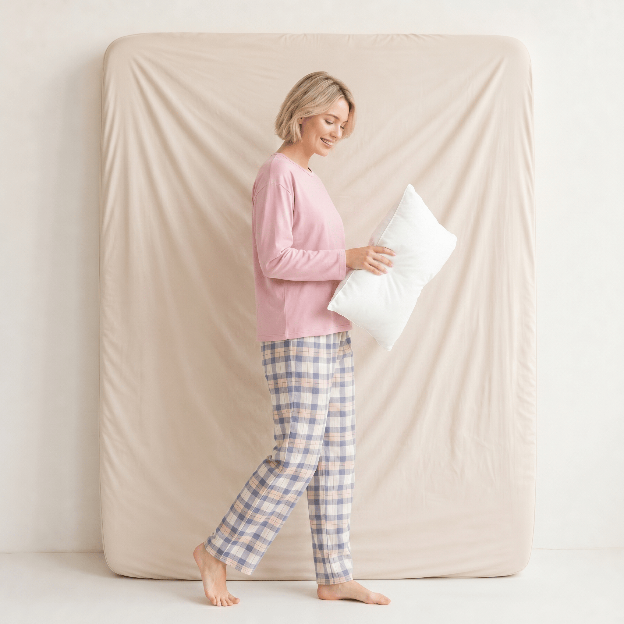 Pyjama Femme Coton Rose