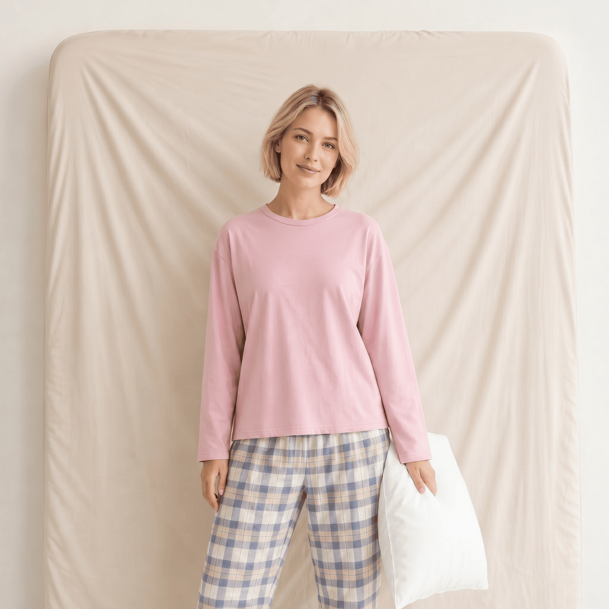 Pyjama Femme Coton Rose