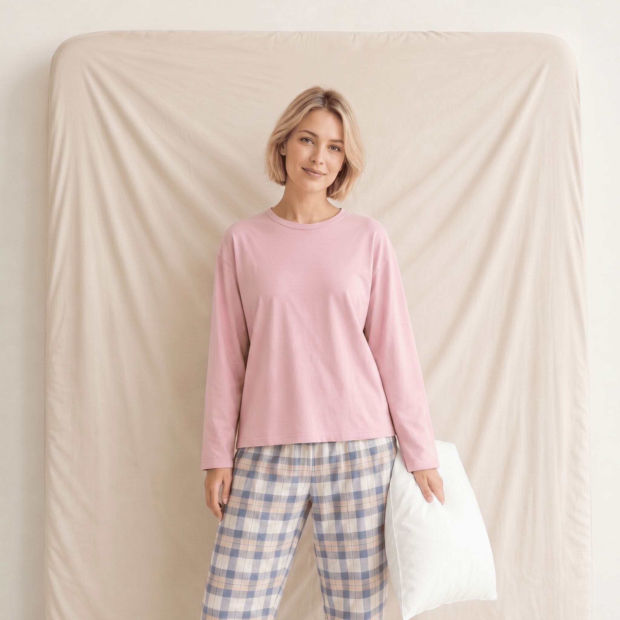 Pyjama Femme Coton Rose