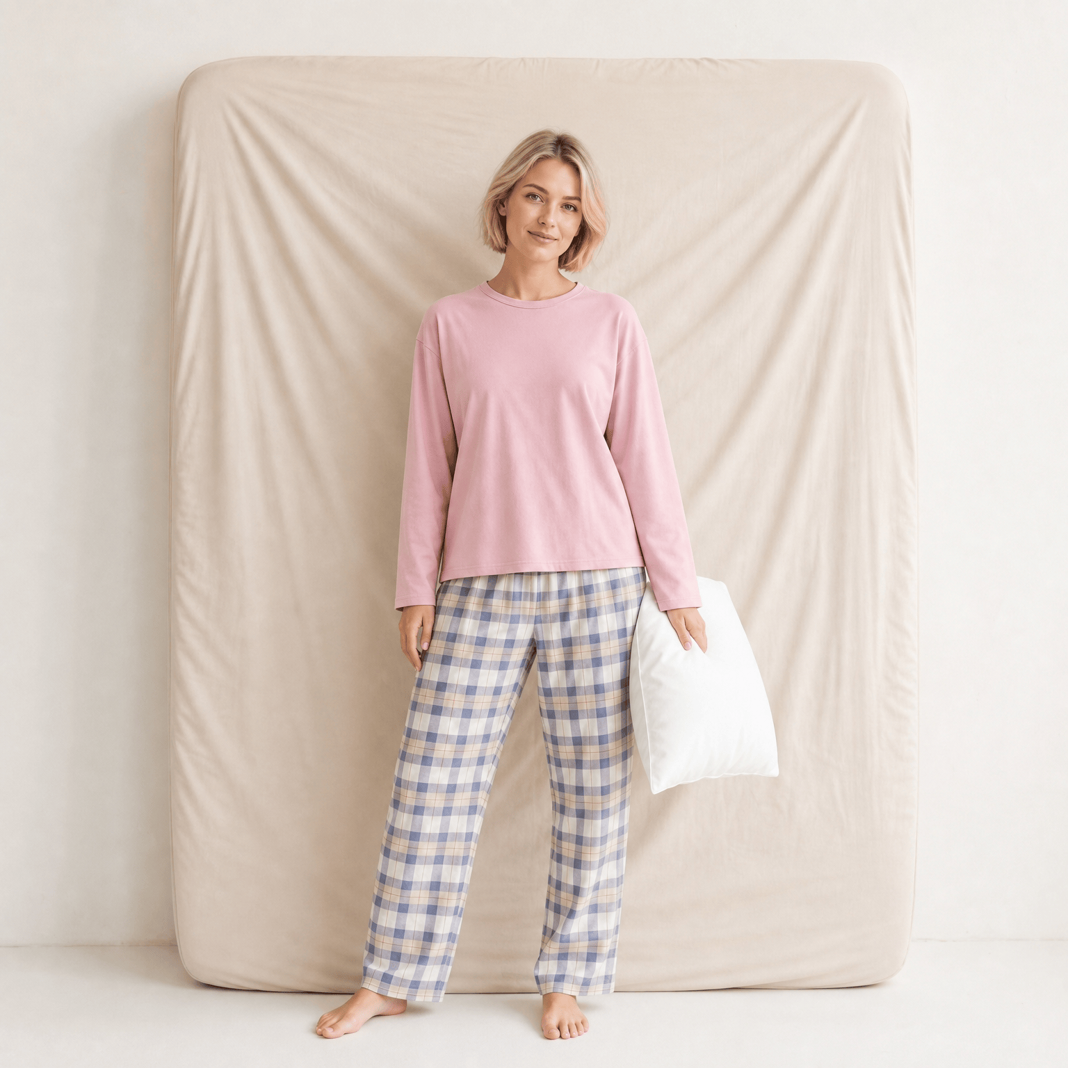 Pyjama Femme Coton Rose
