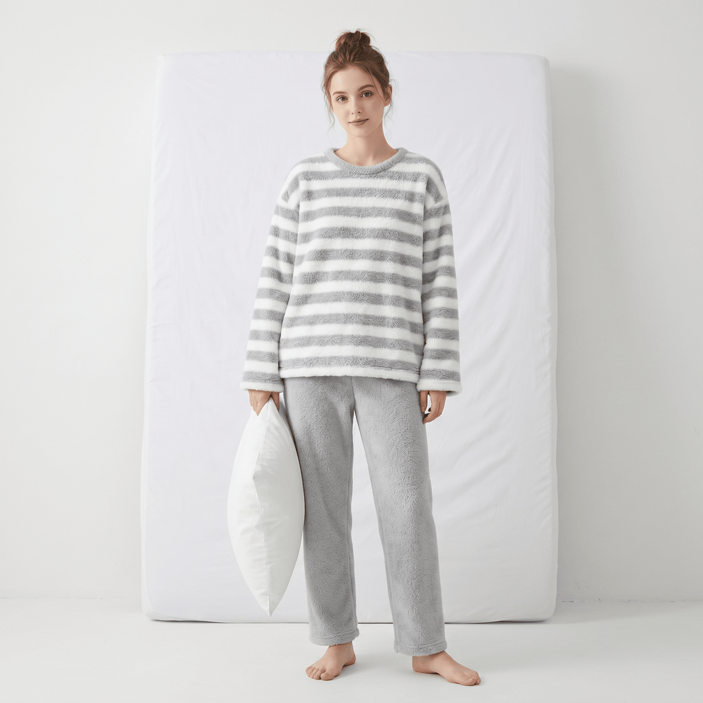 Pyjama Femme en Flanelle Rayures