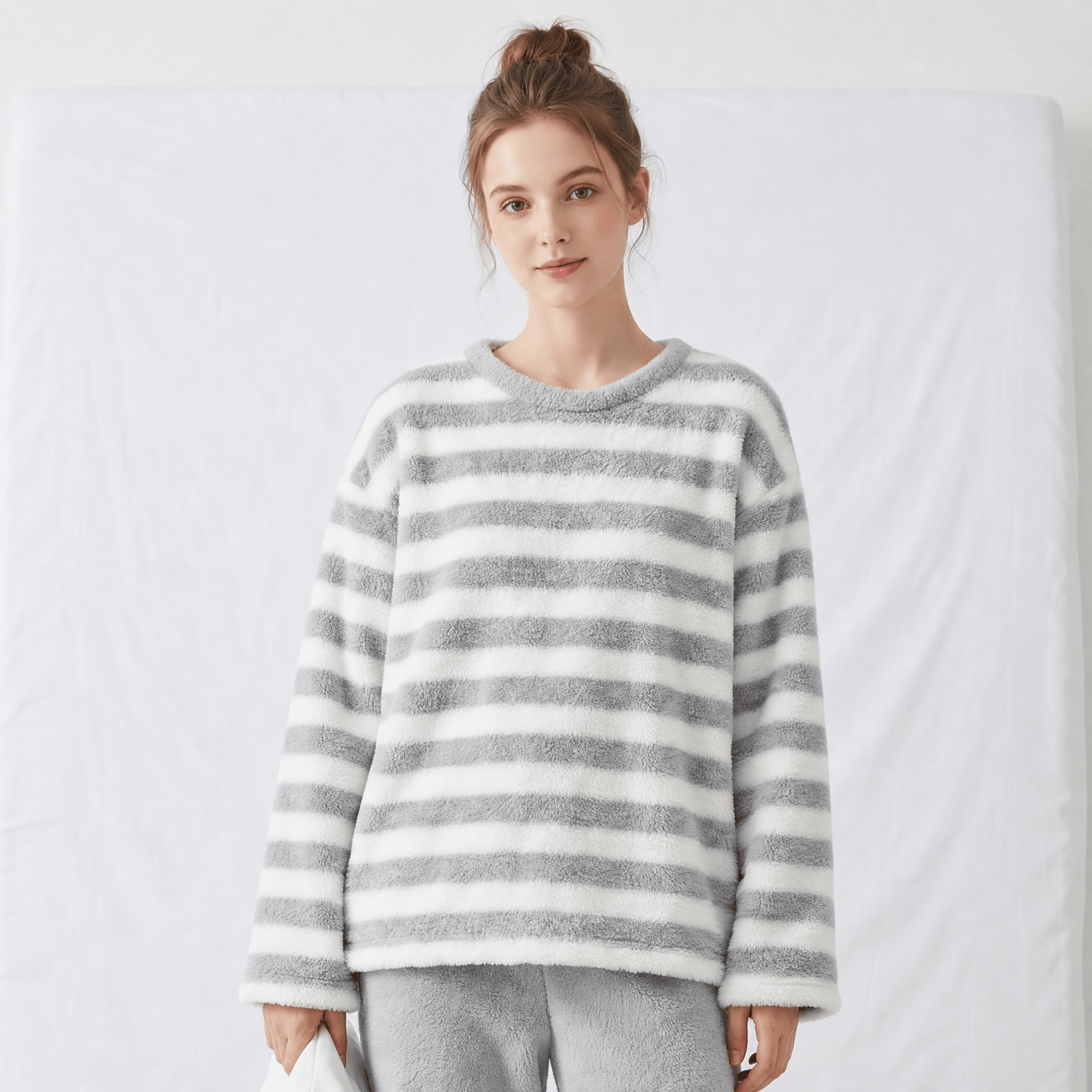 Pyjama Femme en Flanelle Rayures