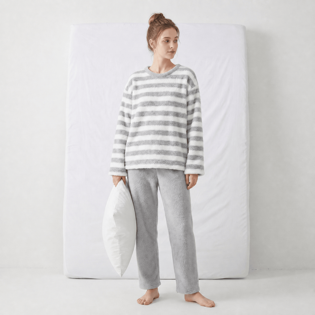 Pyjama Femme en Flanelle Rayures