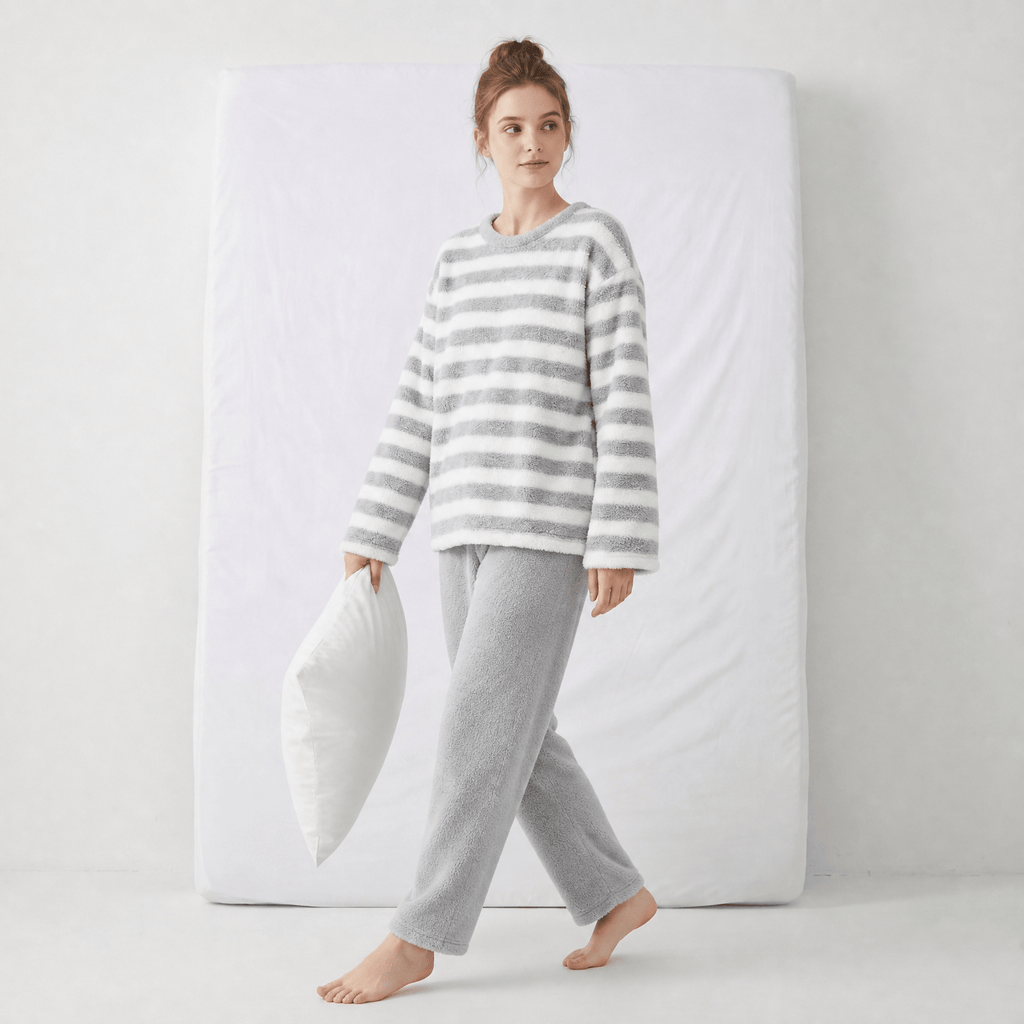 Pyjama Femme en Flanelle Rayures