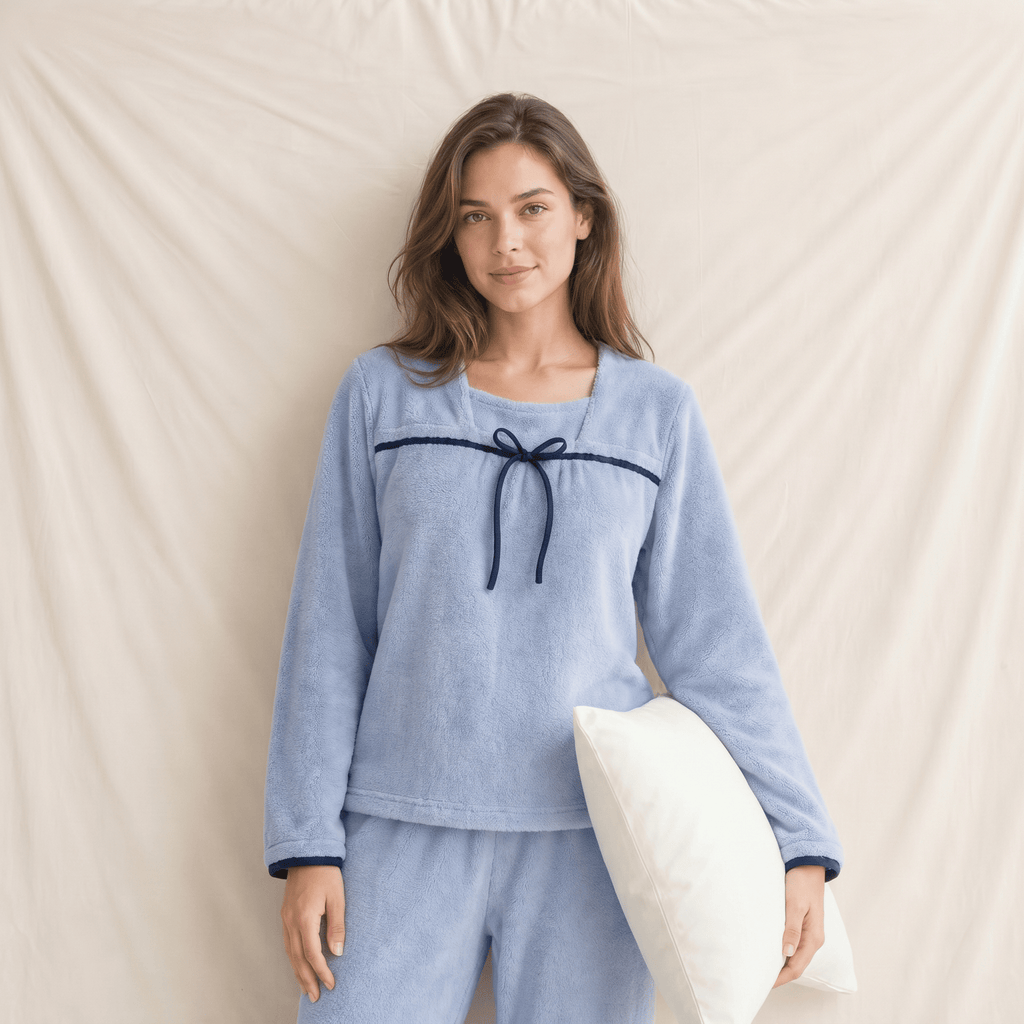 Pyjama Femme Flanelle Bleu