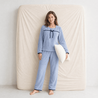 Pyjama Femme Flanelle Bleu