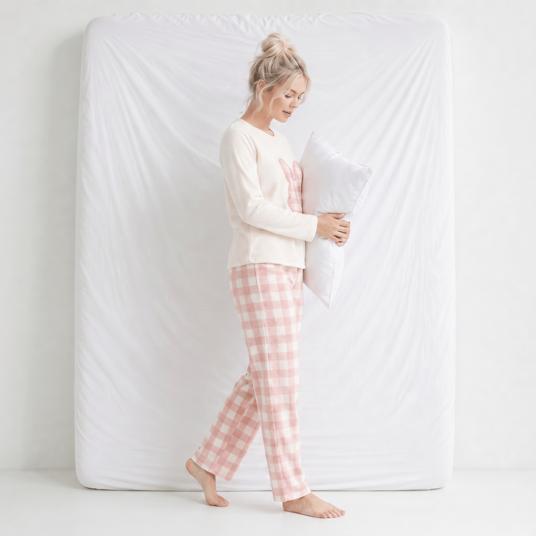 Pyjama Femme Lapin Rose