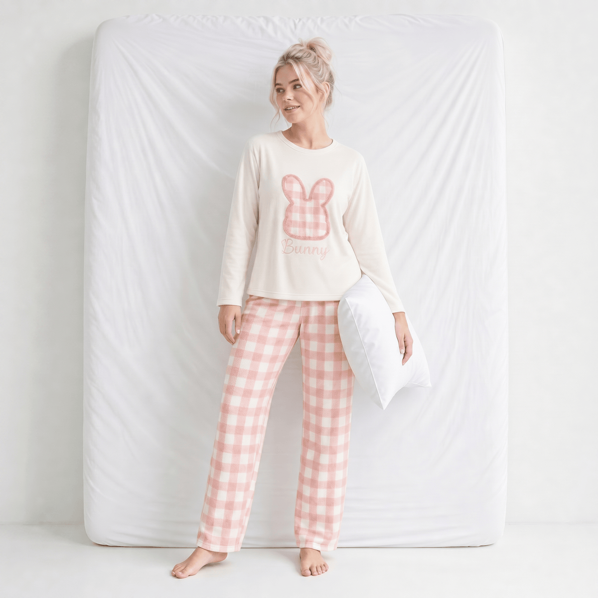 Pyjama Femme Lapin Rose