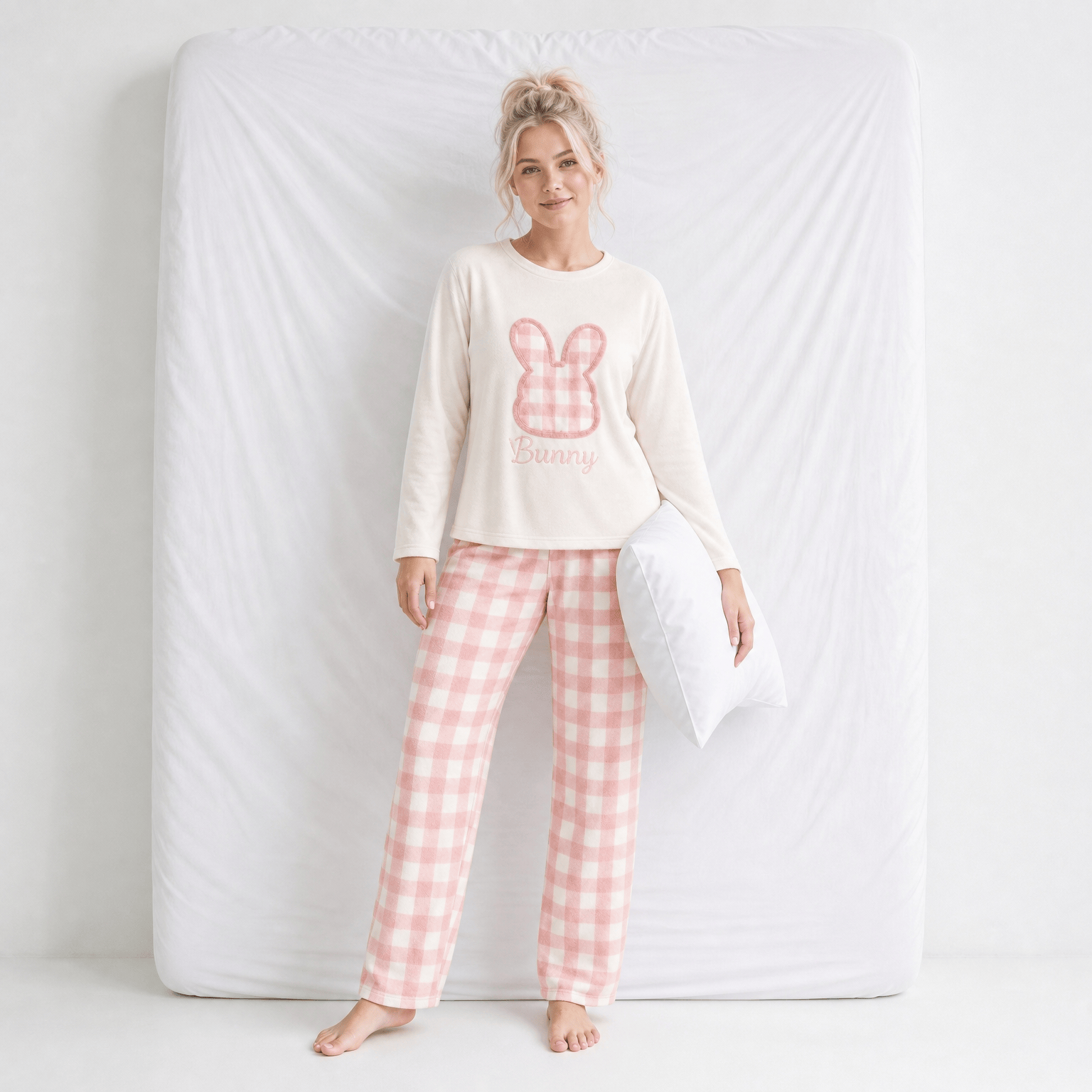 Pyjama Femme Lapin Rose