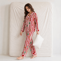Pyjama Femme Noël Rayures