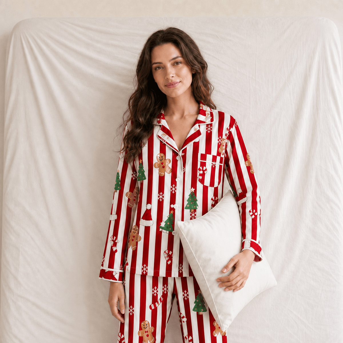 Pyjama Femme Noël Rayures
