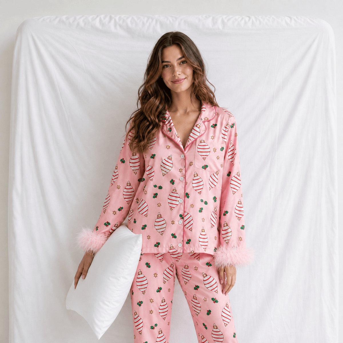Pyjama Femme Noël Rose