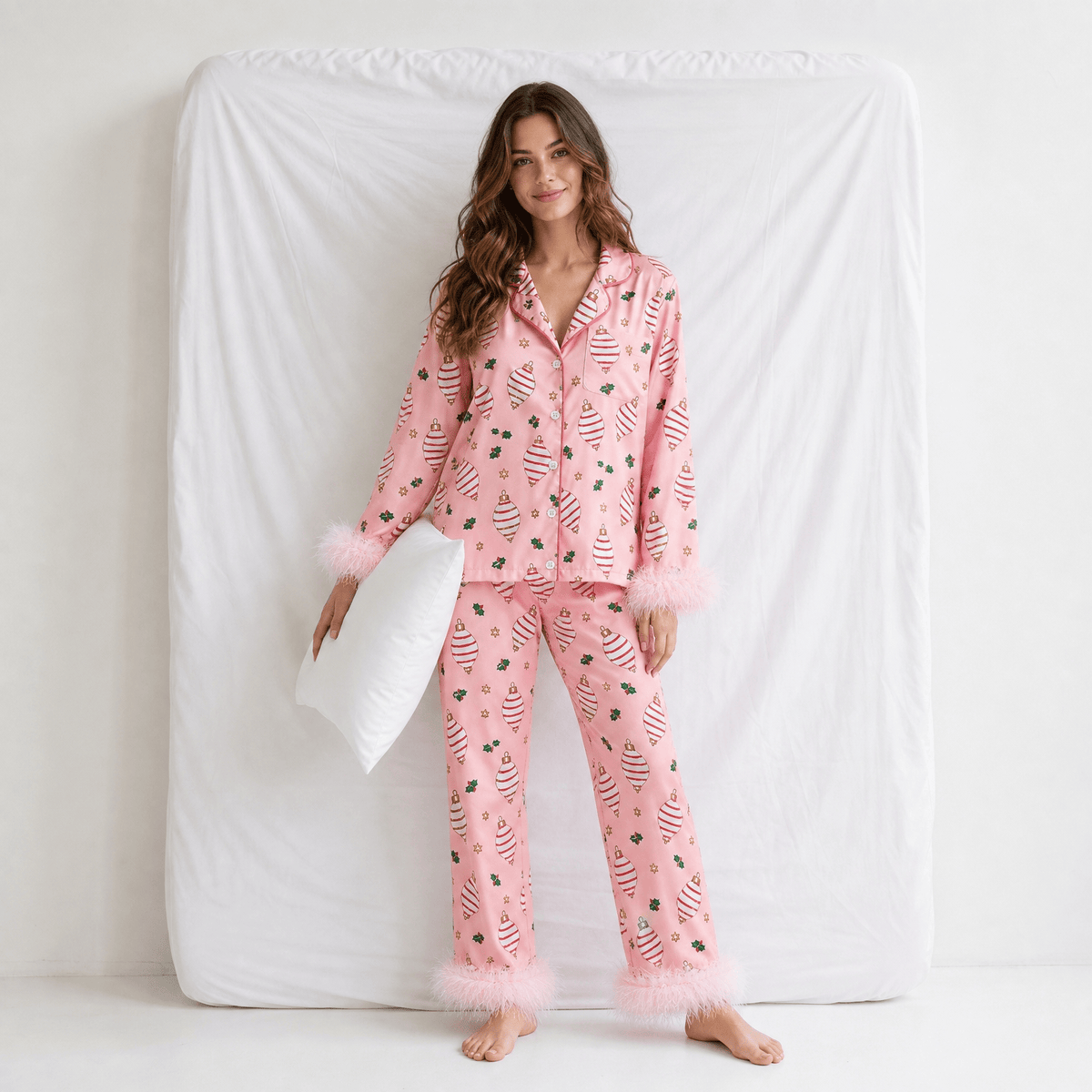 Pyjama Femme Noël Rose