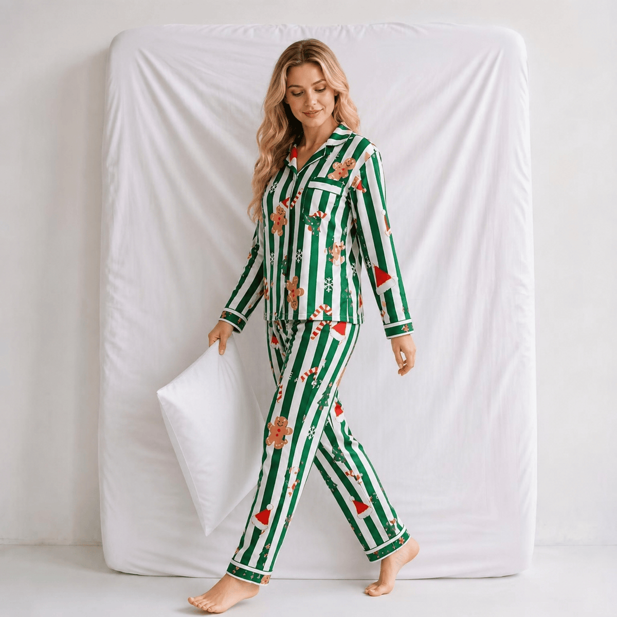 Pyjama Femme Noël Vert