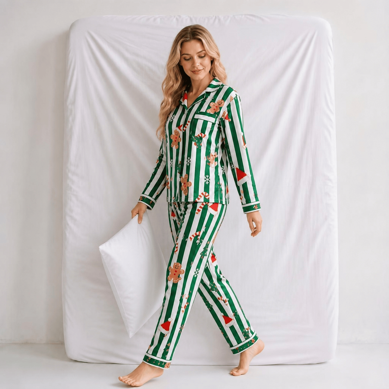 Pyjama Femme Noël Vert